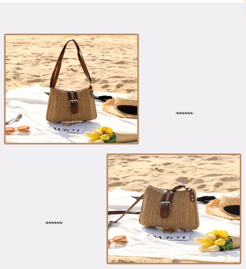 Versatile One Shoulder Handmade Woven Bag For Women