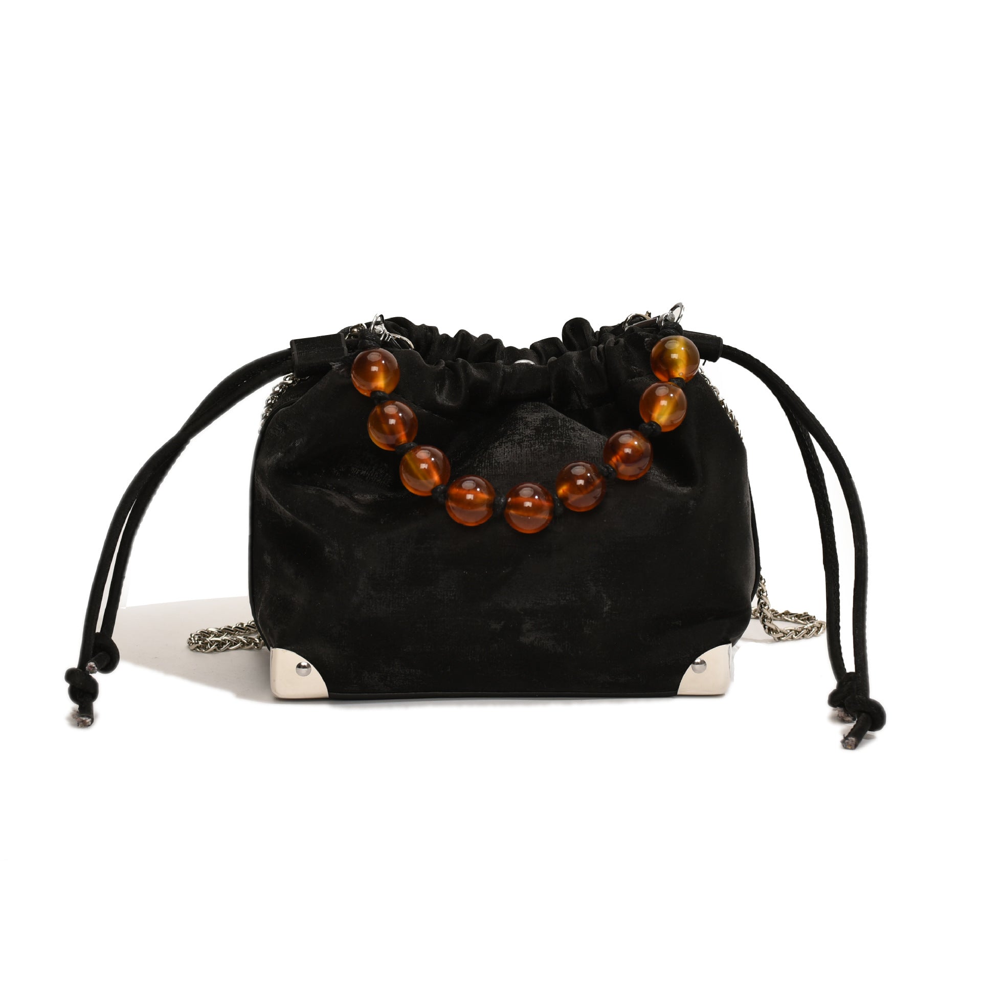 Simple Portable Chain Bucket Bag For Women