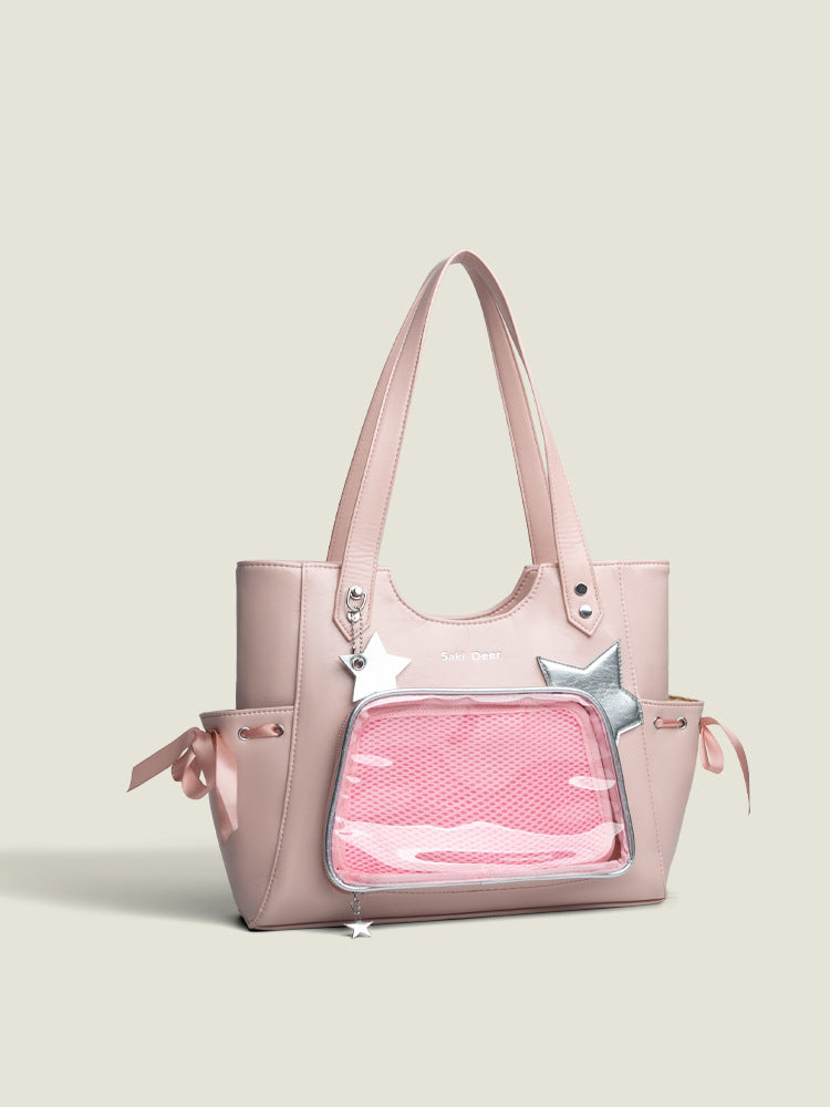 Niche Sweet Transparent Japanese Tote Bag For Women