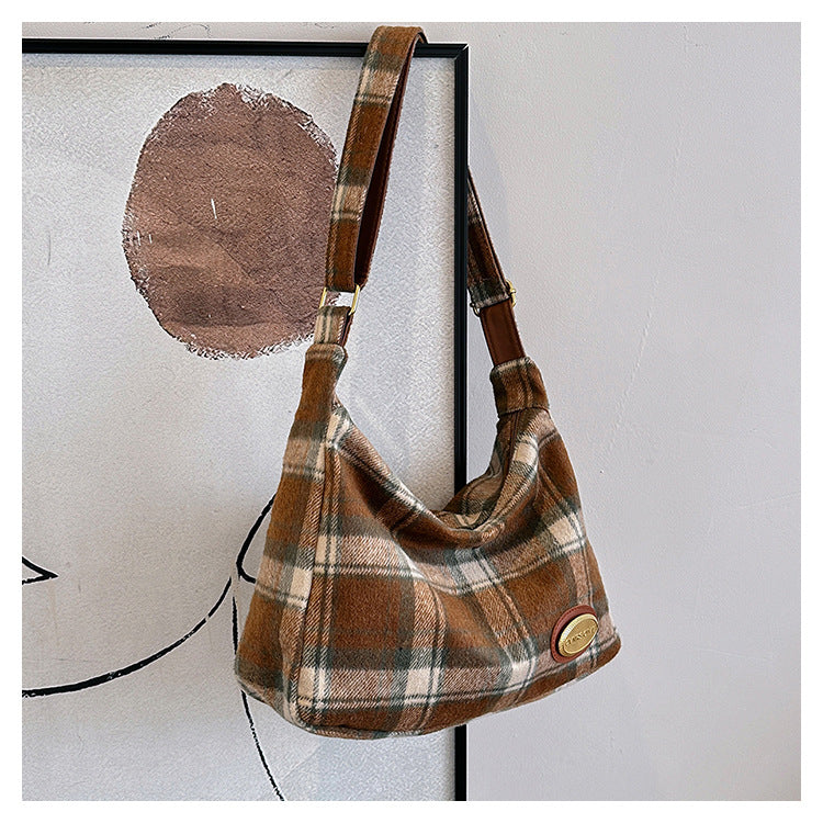 Autumn And Winter Large Capacity Woolen Bag For Women