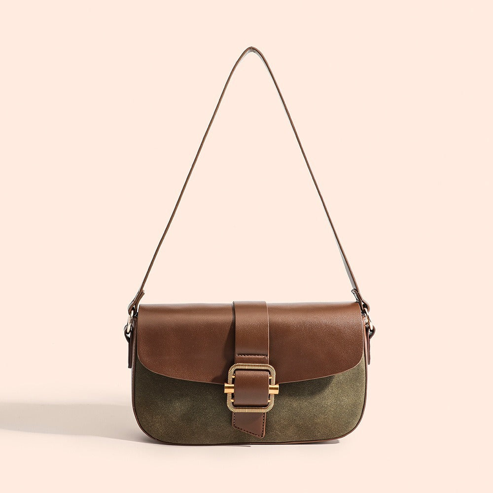 Retro Patchwork Shoulder Bag For Women