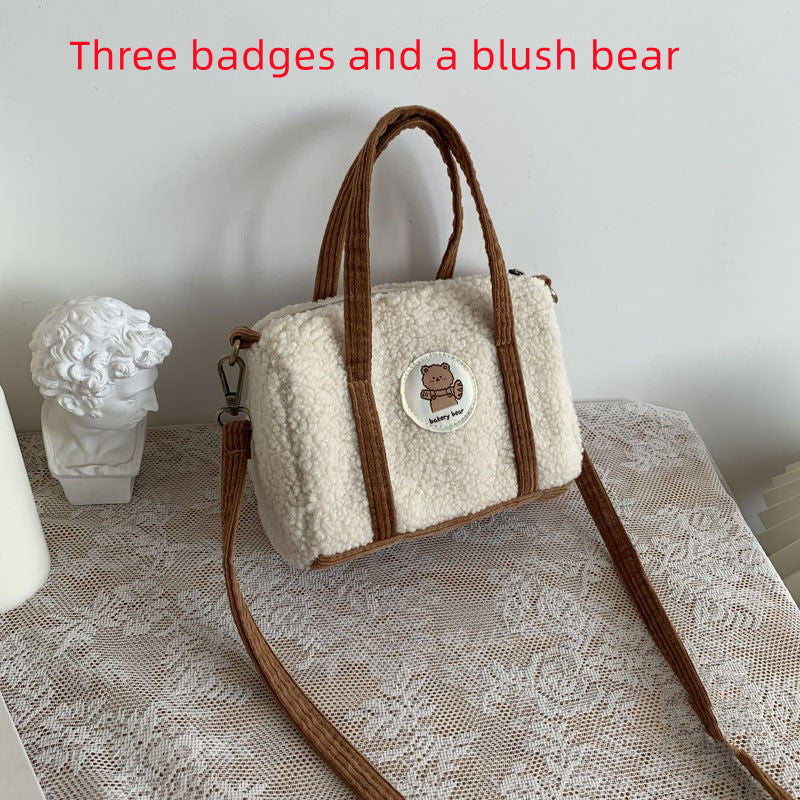 Fashionable And Personalized Plush Mini Messenger Bag For Women