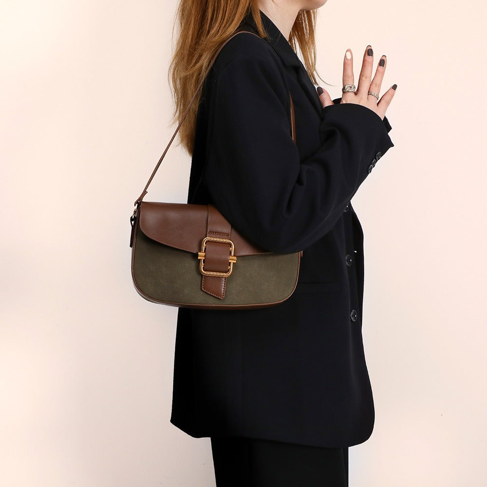 Retro Patchwork Shoulder Bag For Women