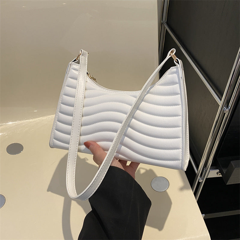 Commuter Simple Textured Underarm Bag For Women