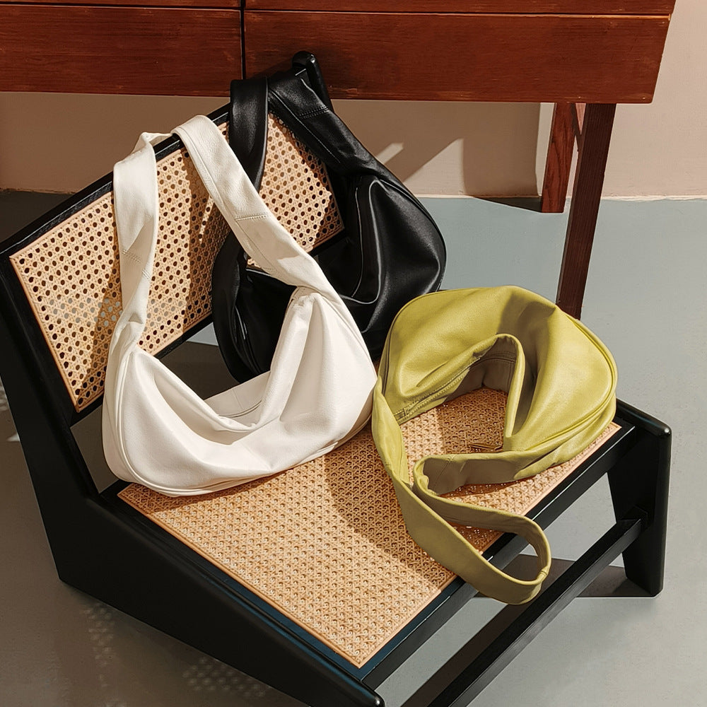 Top-grain Leather Dumpling Bag For Women With A Premium Feel