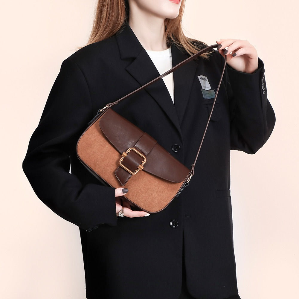 Retro Patchwork Shoulder Bag For Women