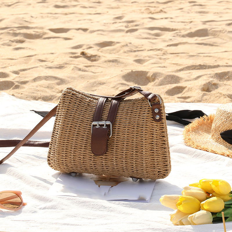 Versatile One Shoulder Handmade Woven Bag For Women