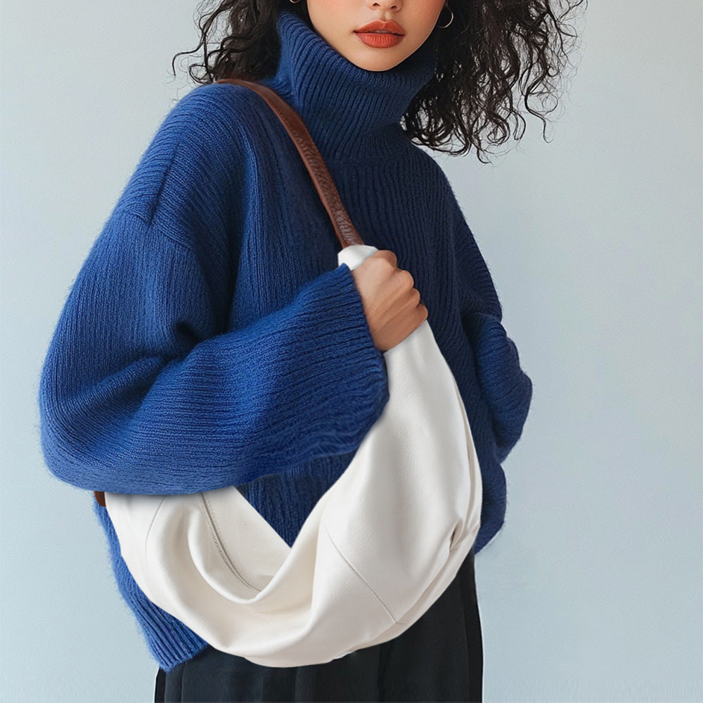 Top-grain Leather Dumpling Bag For Women With A Premium Feel