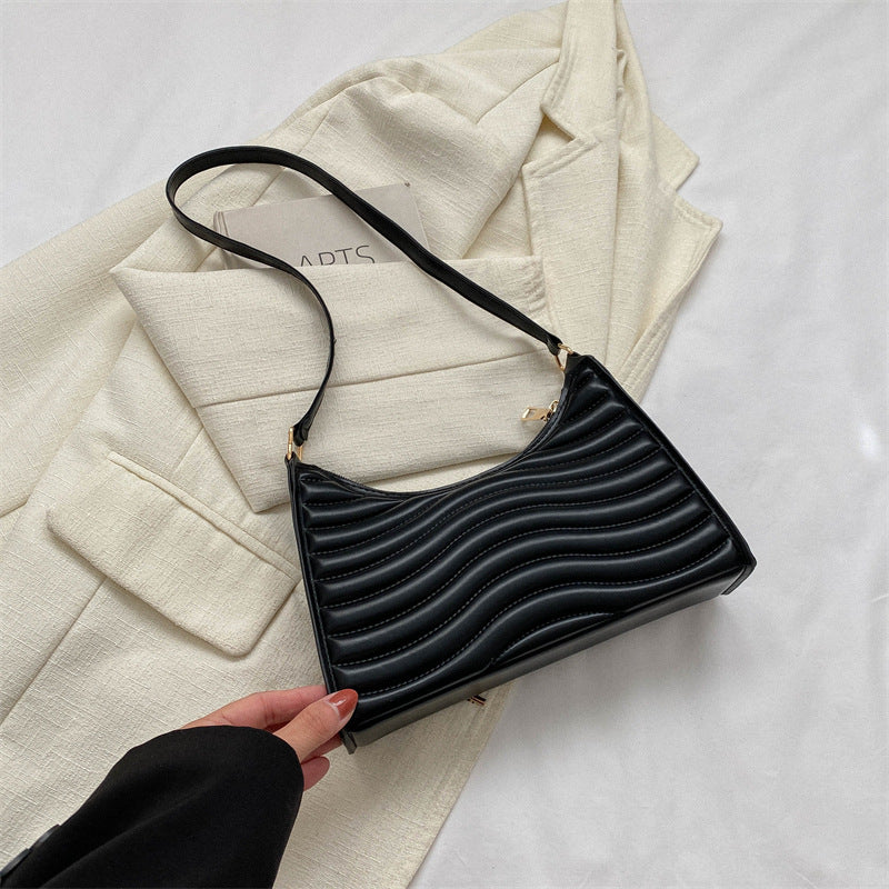 Commuter Simple Textured Underarm Bag For Women