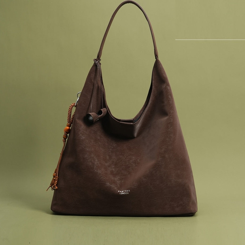 Simple Retro Large-capacity Shoulder Bag For Women
