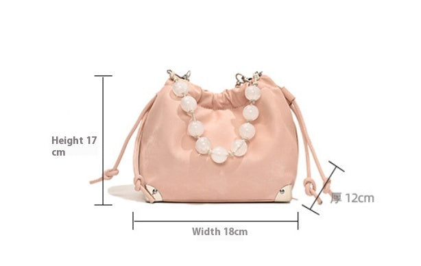 Simple Portable Chain Bucket Bag For Women