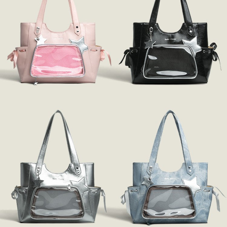 Niche Sweet Transparent Japanese Tote Bag For Women