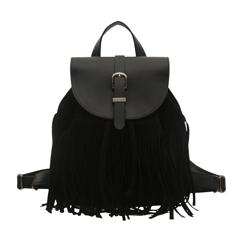 Retro Bohemian Style Tassel Backpack Bag For Women