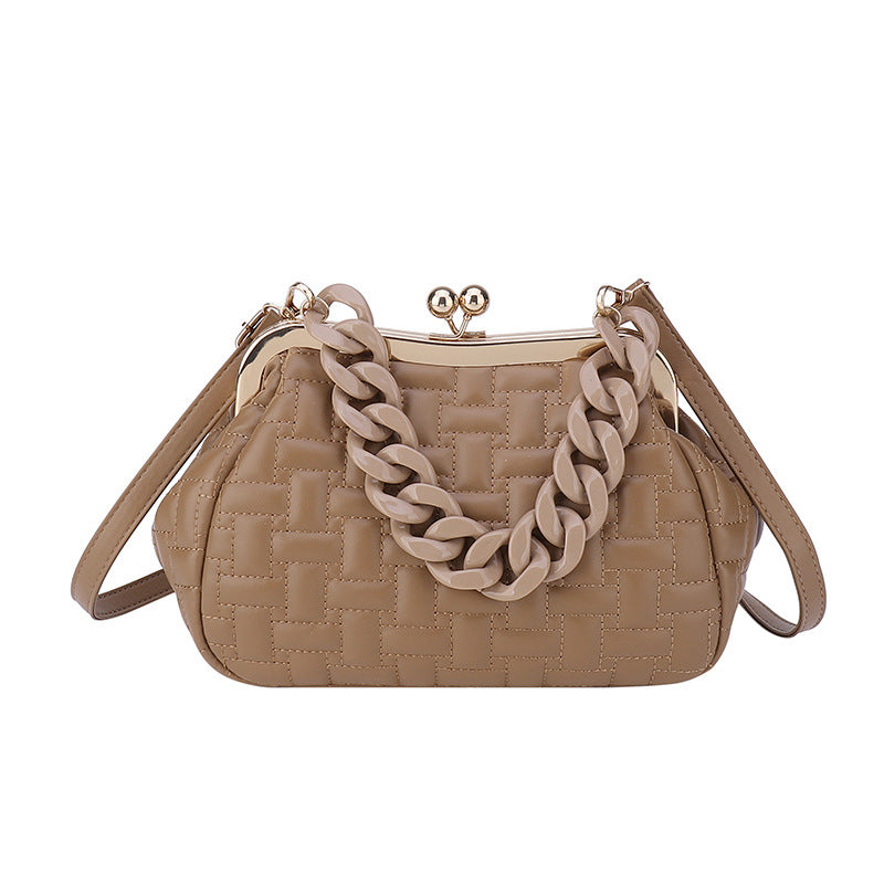 Small Design Pleated Single Shoulder Messenger Bag For Women