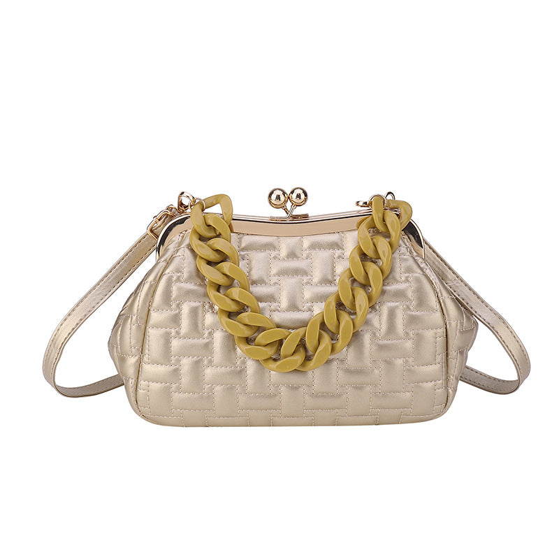 Small Design Pleated Single Shoulder Messenger Bag For Women