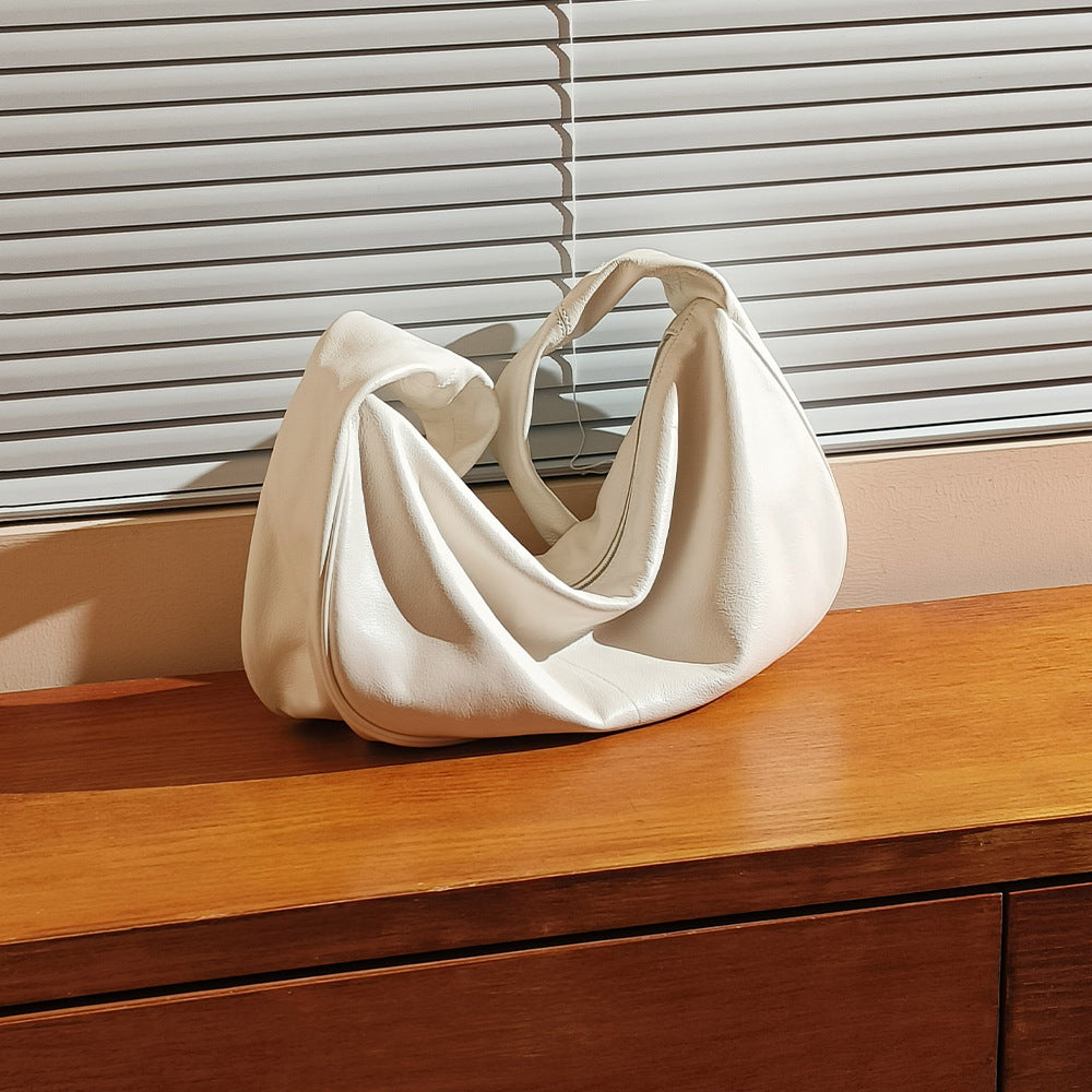 Top-grain Leather Dumpling Bag For Women With A Premium Feel